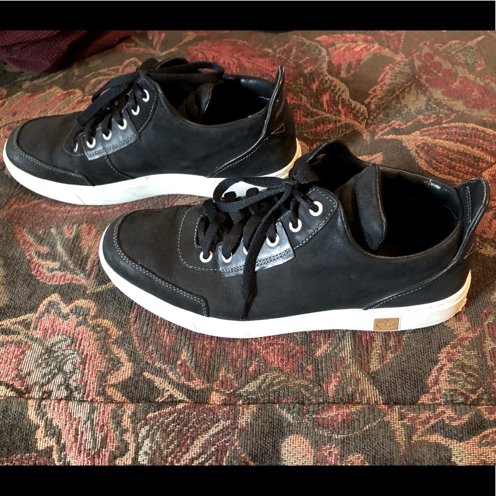 Timberland Amherst Chukka Sneakers 10.5 Black Leather Lace-Up